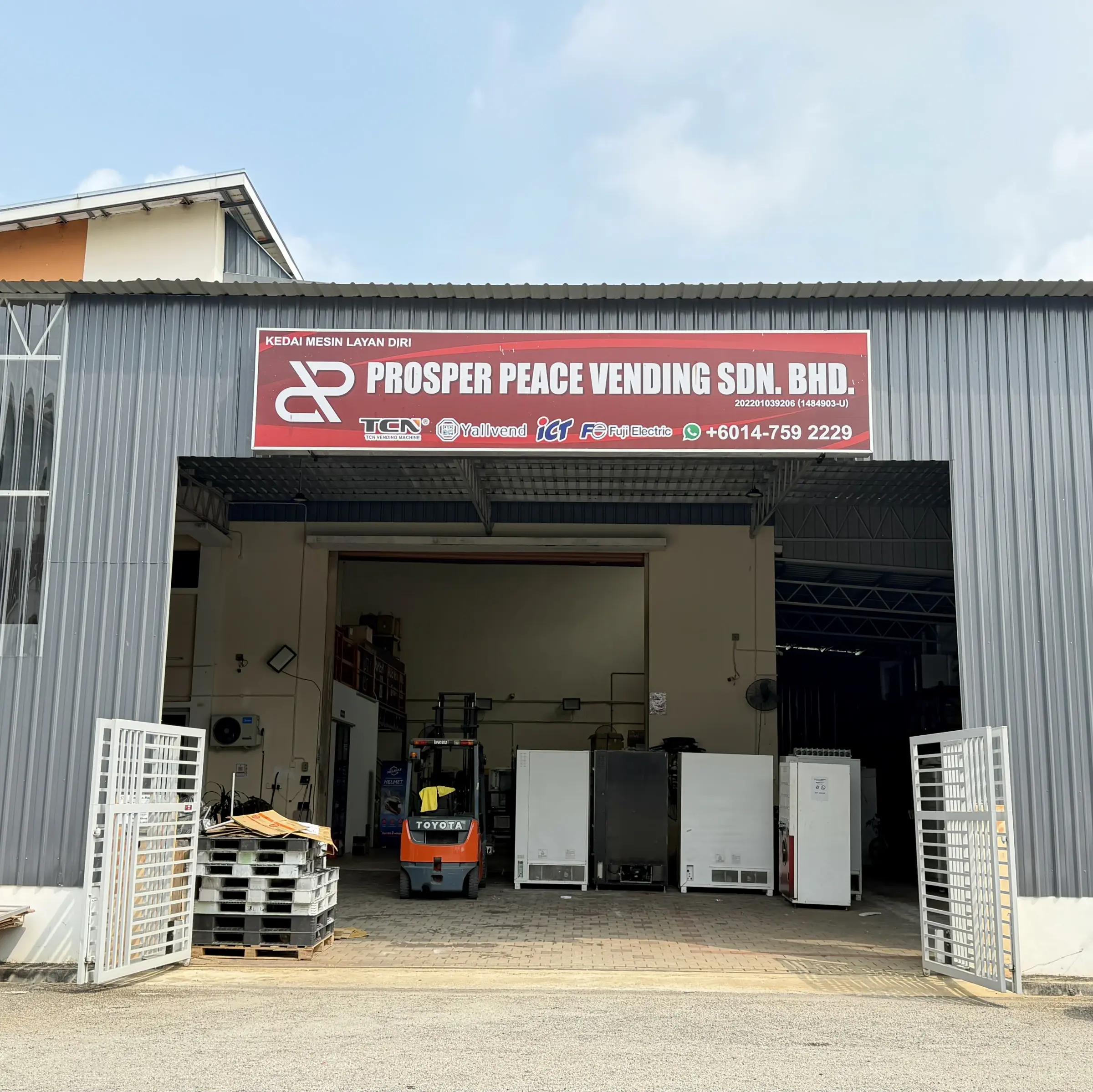 Prosper Peace Vending warehouse and operations centre in Bukit Mertajam, Penang