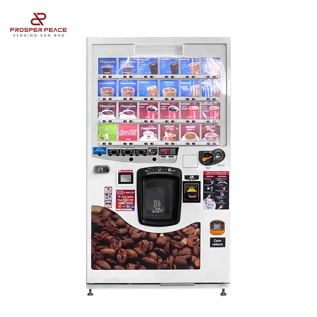 FUJI-382 Hot & Cold Coffee Vending Machine — front view