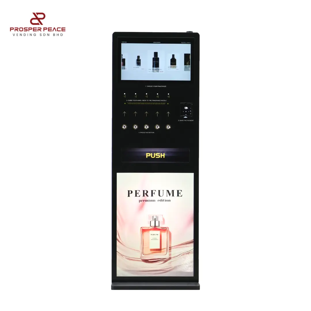 Perfume Spray & Sell Vending Machine — front view